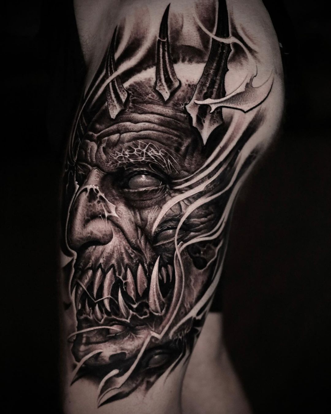 Dark surrealism tattoo style