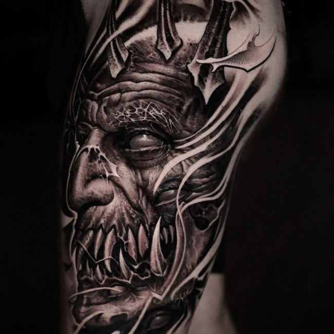 Dark surrealism tattoo style